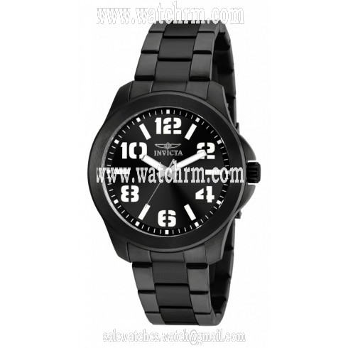 Invicta Specialty Black Dial Men's Black Stainless Steel Watch 21399