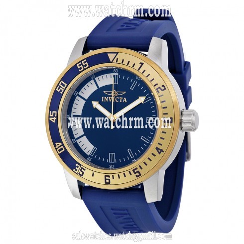 Invicta Specialty Blue Dial Blue Rubber Men's Watch 12847