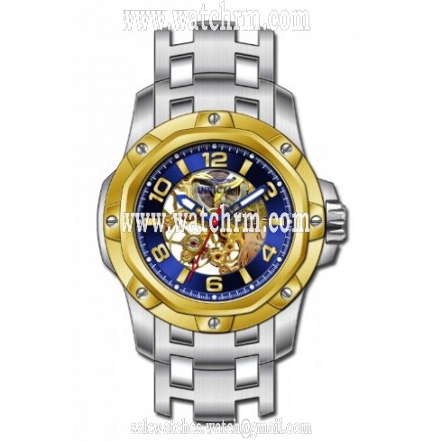 Invicta Specialty Blue Skeleton Dial Stainless Steel Men's Watch 16127