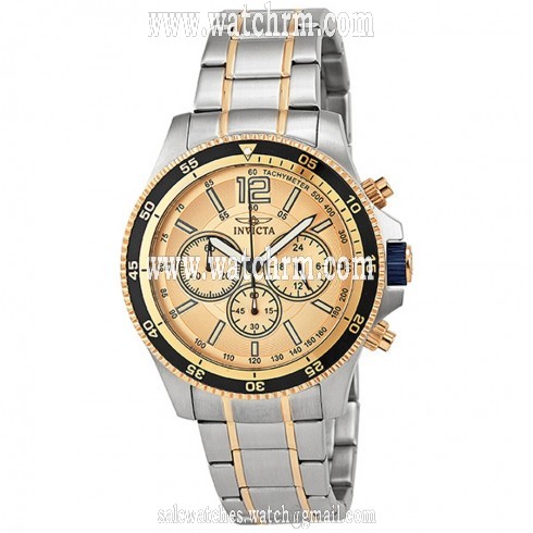 Invicta Specialty Champagne Dial Chronograph Two-tone Steel Men's Watch 13976