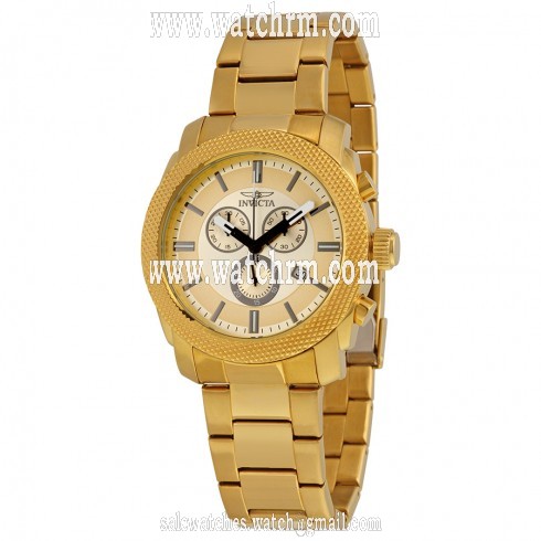 Invicta Specialty Chronogragh Gold Dial Gold Ion-plated Men's Watch 17744