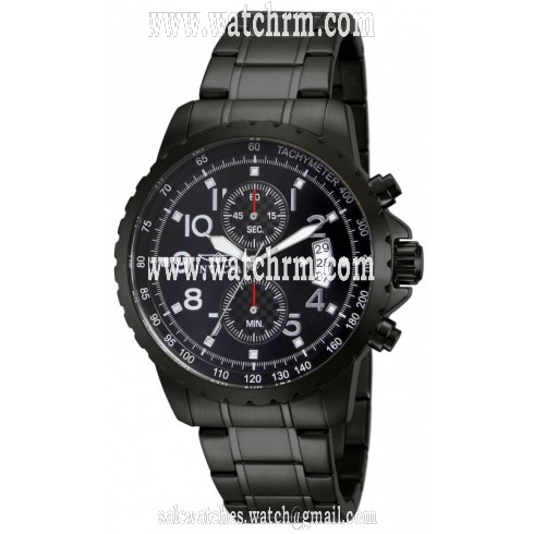 Invicta Specialty Chronograph Black Dial Black Ion-plated Men's Watch 13787