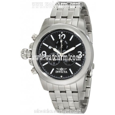 Invicta Specialty Chronograph Black Dial Stainless Steel Men's Watch 10054