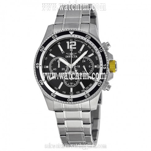 Invicta Specialty Chronograph Black Dial Stainless Steel Men's Watch 13973