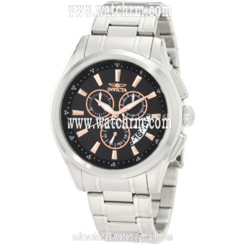 Invicta Specialty Chronograph Black Dial Stainless Steel Men's Watch 1976