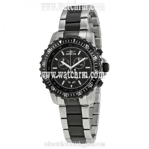 Invicta Specialty Chronograph Black Dial Two-tone Men's Watch 17068