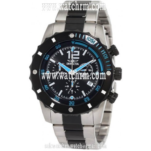 Invicta Specialty Chronograph Black Dial Two-tone Men's Watch 1247