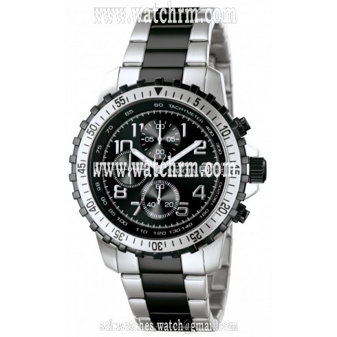 Invicta Specialty Chronograph Black Dial Two-tone Men's Watch 6398