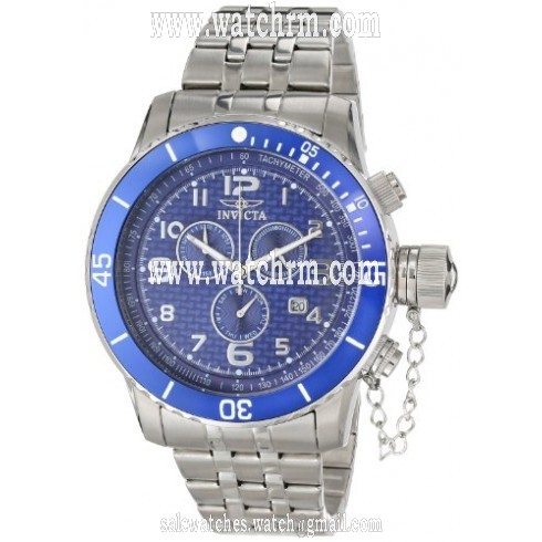 Invicta Specialty Chronograph Blue Carbon Fiber Dial Stainless Steel Men's Watch 16935