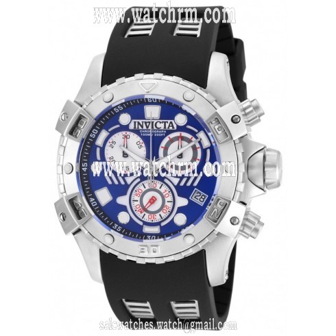 Invicta Specialty Chronograph Blue Dial Black Polyurethane Men's Watch 18858