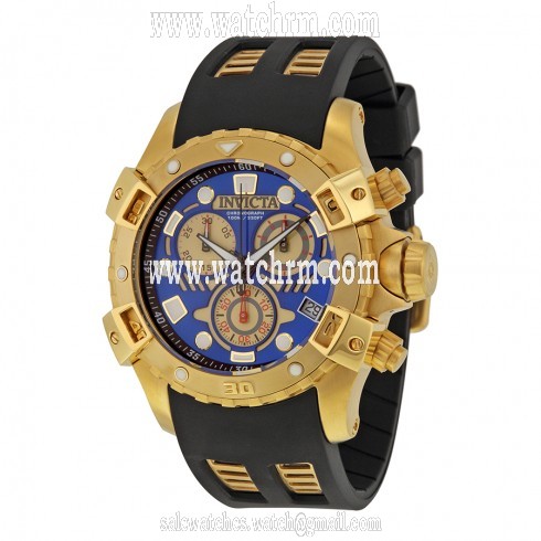 Invicta Specialty Chronograph Blue Dial Black Polyurethane Men's Watch 18860