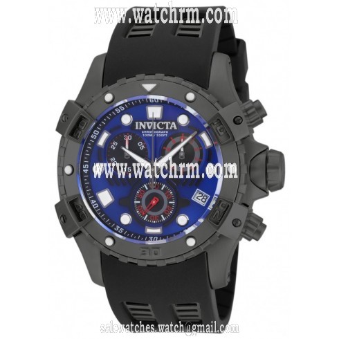 Invicta Specialty Chronograph Blue Dial Black Polyurethane Men's Watch 18862