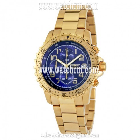 Invicta Specialty Chronograph Blue Dial Gold-tone Men's Watch 6399