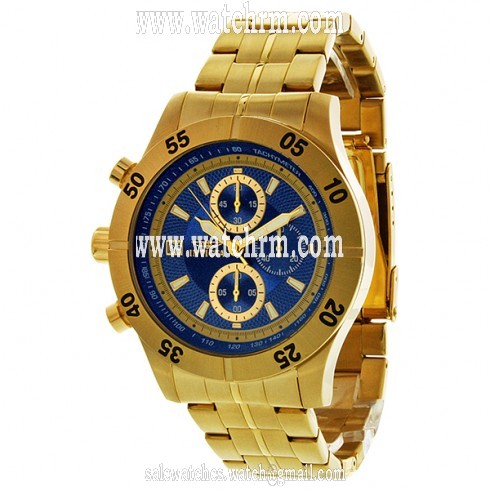 Invicta Specialty Chronograph Blue Dial Gold-plated Steel Men's Watch 11276