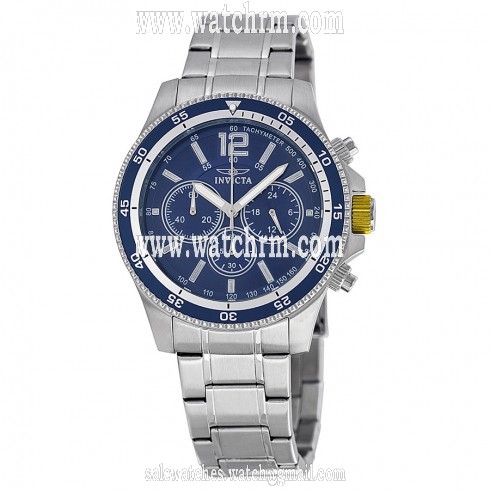 Invicta Specialty Chronograph Blue Dial Stainless Steel Men's Watch 13974