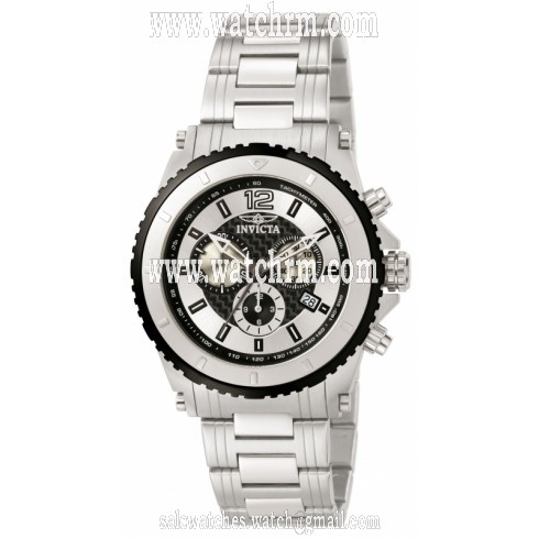 Invicta Specialty Chronograph Carbon Fiber Dial Stainless Steel Men's Watch 1008