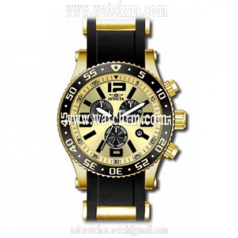Invicta Specialty Chronograph Gold Dial Gold-Tone Stainless Steel Men's Watch 12142