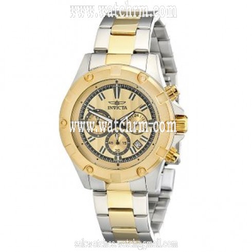 Invicta Specialty Chronograph Gold Dial Two-tone Men's Watch 15604