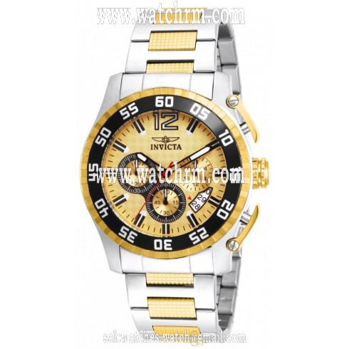 Invicta Specialty Chronograph Gold Dial Two-tone Men's Watch 16651