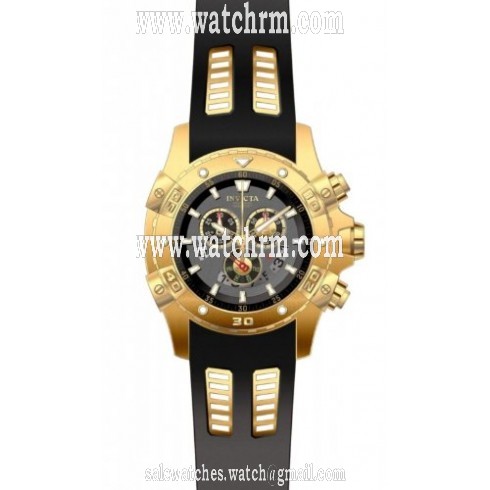 Invicta Specialty Chronograph Grey Dial Black Rubber Men's Watch 15857