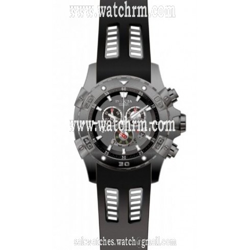 Invicta Specialty Chronograph Gunmetal Dial Black Polyurethane Men's Watch 15859