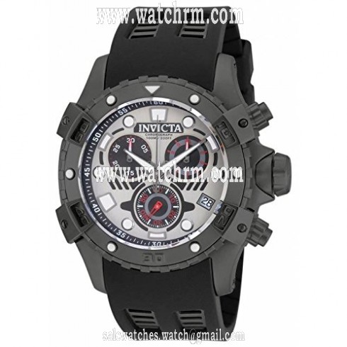 Invicta Specialty Chronograph Gunmetal Dial Black Polyurethane Men's Watch 18861