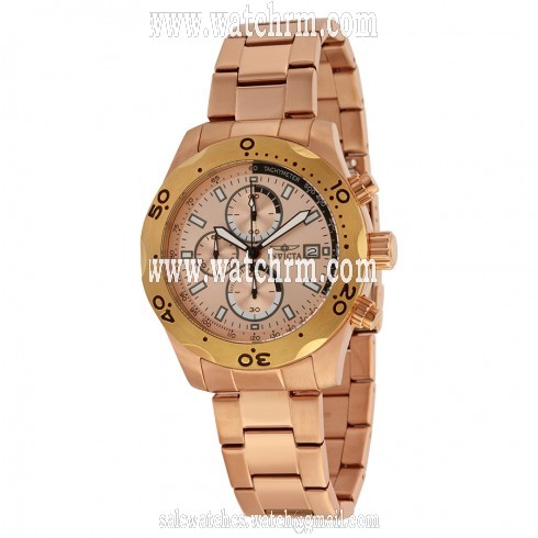 Invicta Specialty Chronograph Rose Dial Rose Gold Ion-plated Men's Watch 17755