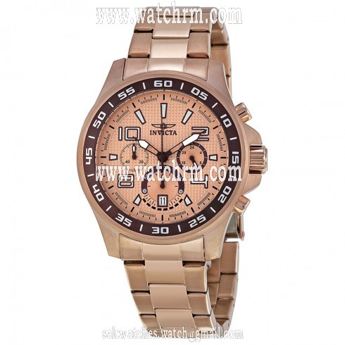 Invicta Specialty Chronograph Rose Dial Rose Gold Ion-plated Men's Watch 14393