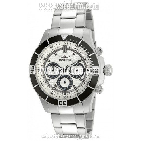 Invicta Specialty Chronograph Silver Dial Stainless Steel Men's Watch 12841