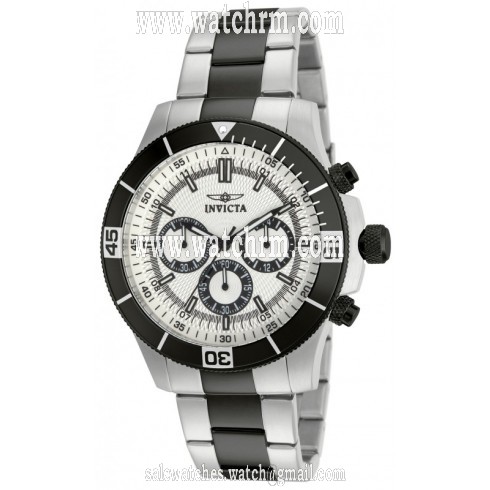 Invicta Specialty Chronograph Silver Dial Two-tone Men's Watch 12843