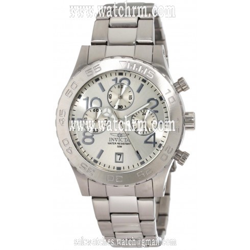 Invicta Specialty Chronograph Silver-tone Dial Stainless Steel Men's Watch 1278