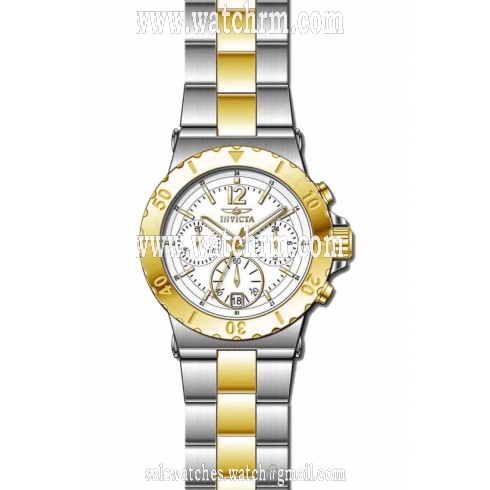 Invicta Specialty Chronograph White Dial Two-tone Ladies Watch 14855
