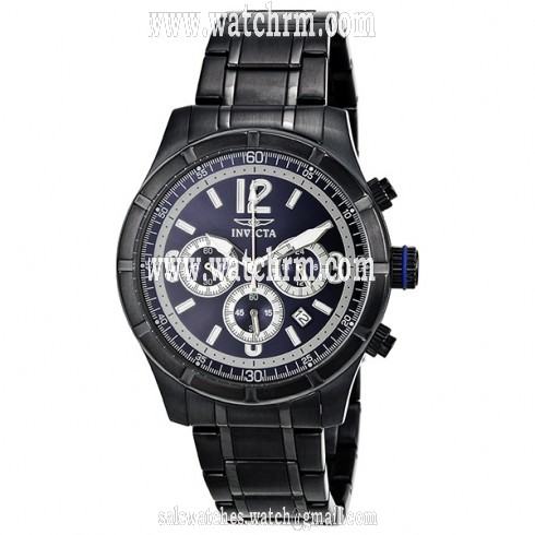 Invicta Specialty Classic Chronograph Blue Dial Black PVD Men's Watch 11380