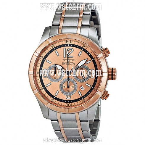 Invicta Specialty Classic Chronograph Red Dial Rose Gold-tone Men's Watch 11377