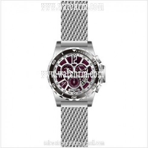 Invicta Specialty GMT Multi-Function Burgundy Dial Stainless Steel Men's Watch 80266
