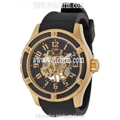 Invicta Specialty Mechanical Skeleton Dial Black Silicone Men's Watch 16279