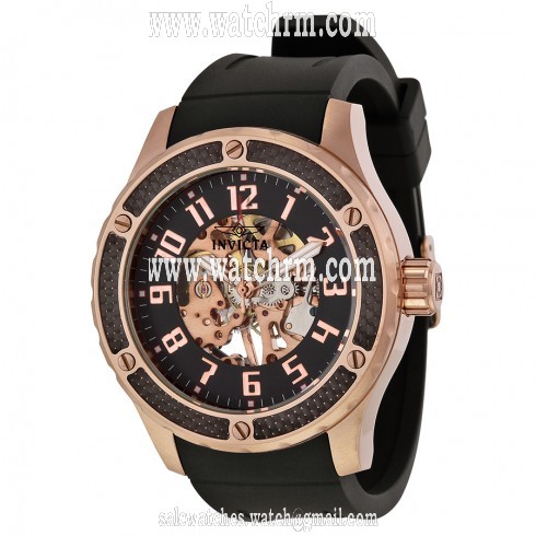 Invicta Specialty Mechanical Skeleton Dial Black Silicone Men's Watch 16280