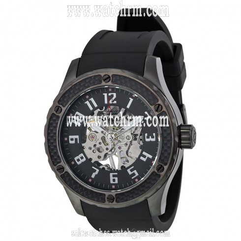 Invicta Specialty Mechanical Skeleton Dial Black Silicone Men's Watch 16281