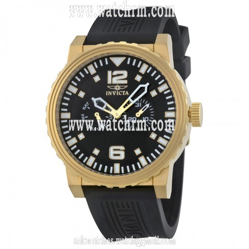 Invicta Specialty Multi-Function Black Dial Black Polyurethane Men's Watch 13646