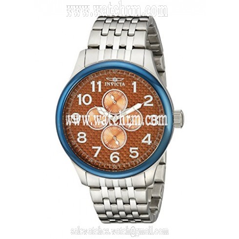 Invicta Specialty Multi-Function Orange Dial Stainless Steel Men's Watch 18670
