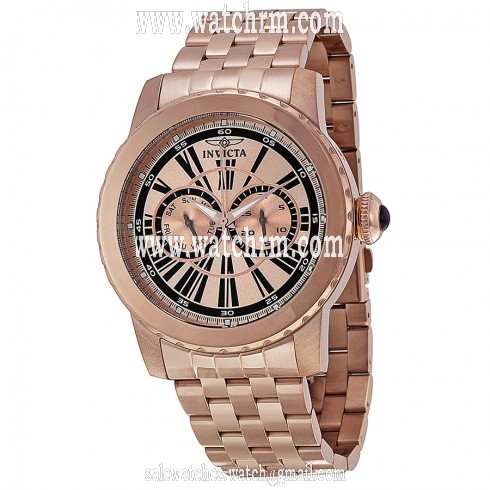 Invicta Specialty Multi-Function Rose Dial Rose Gold Ion-plated Men's Watch 14590