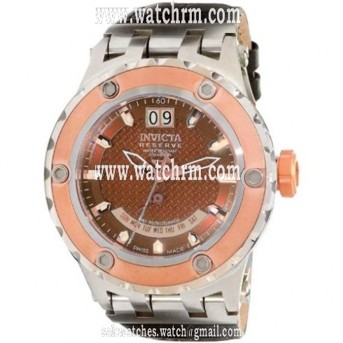 Invicta Specialty Reserve Brown Dial Black Leather 10099