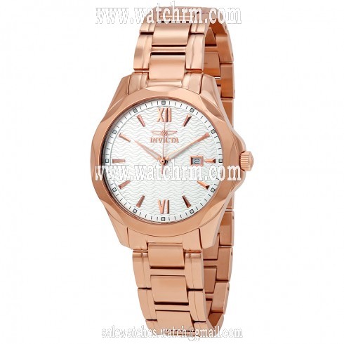 Invicta Specialty Silver Dial 18kt Rose Gold-plated Swiss Quartz Men's Watch 18110