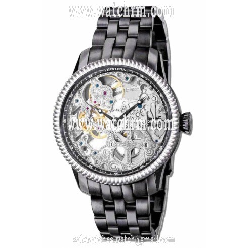 Invicta Specialty Silver Skeletal Dial Gunmetal Ion-plated Men's Watch 80015