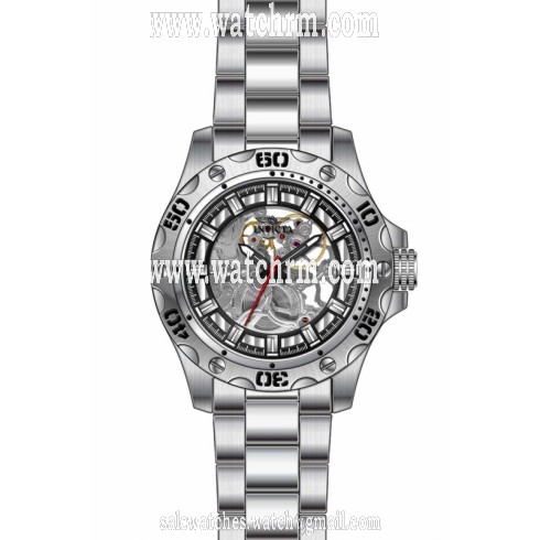 Invicta Specialty Silver Translucent Dial Stainless Steel Men's Watch 15228