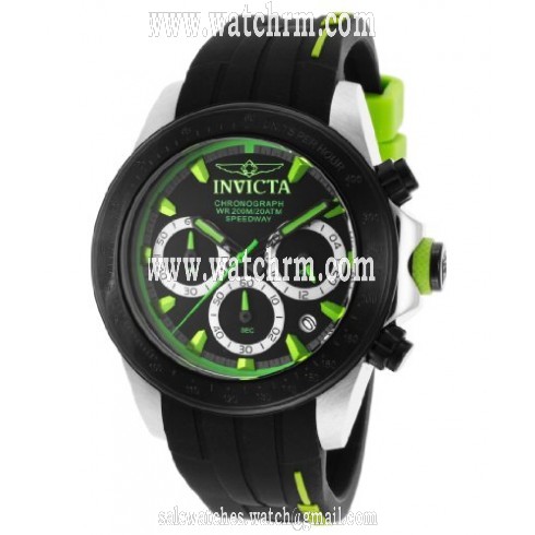 Invicta Speedway Black Dial Black Silicone Men's Watch 17192