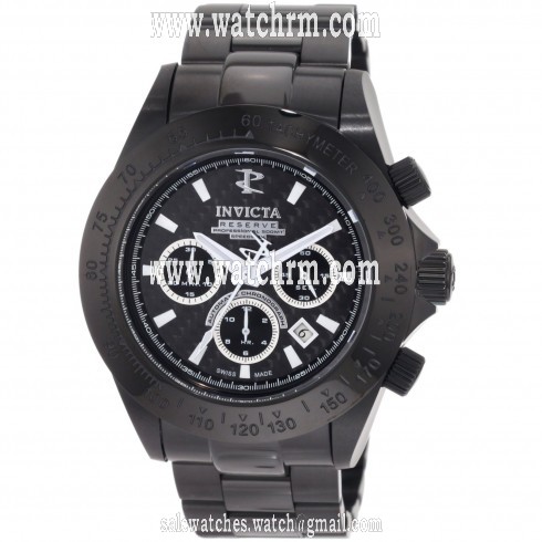 Invicta Speedway Black Dial Chronograph Black PVD Stainless Steel Men's Watch 0785