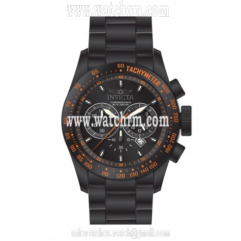 Invicta Speedway Chronograph Black Dial Black Ion-plated Men's Watch 19295