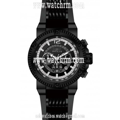 Invicta Speedway Chronograph Black Dial Black Polyurethane Men's Watch 20046