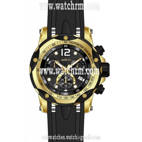 Invicta Speedway Chronograph Black Dial Black Polyurethane Men's Watch 20073